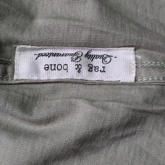 rag & bone Gravity Classic T-Shirt Men L Olive Vetiver Crew Neck - Picture 5 of 8